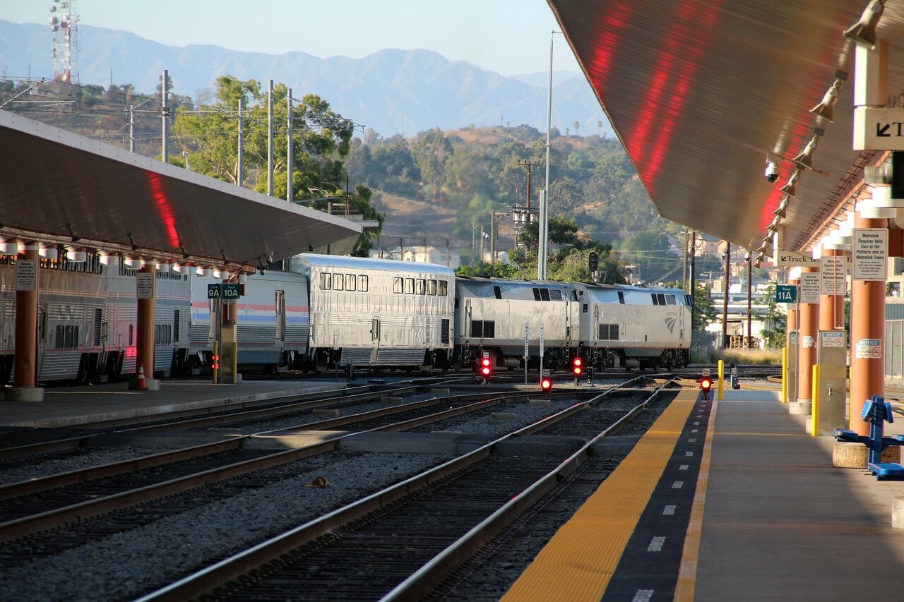Amtrak Southwest Chief train at a station