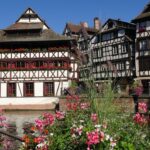 Traditional half-timbered houses along the canals of Strasbourg's Petite France district