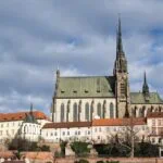 Cathedral of St. Peter and Paul on Petrov Hill overlooking the historic centre of Brno, Czech Republic