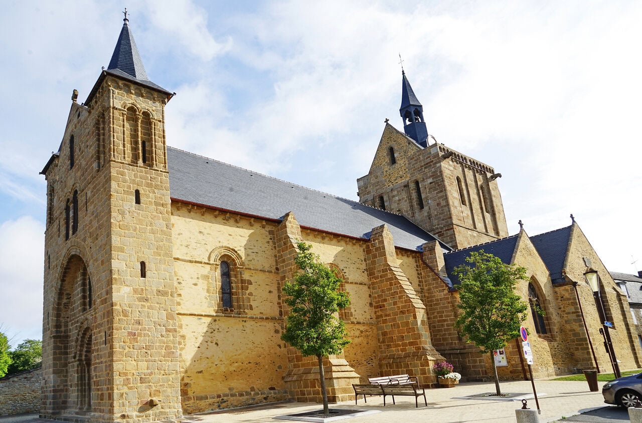 Église Notre-Dame de Pontorson in the centre of Pontorson, Normandy, France