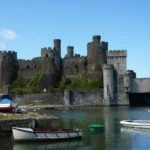 Conwy Castle and the medieval town walls, North Wales