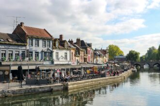The Saint-Leu Quarter and canals in Amiens featured in the Visiting Amiens Guide.