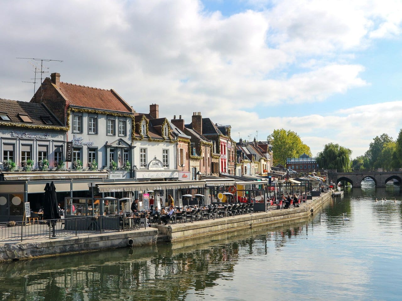 The Saint-Leu Quarter and canals in Amiens featured in the Visiting Amiens Guide.