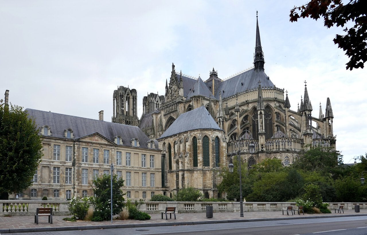 The magnificent Notre-Dame de Reims Cathedral in the historic centre of Reims