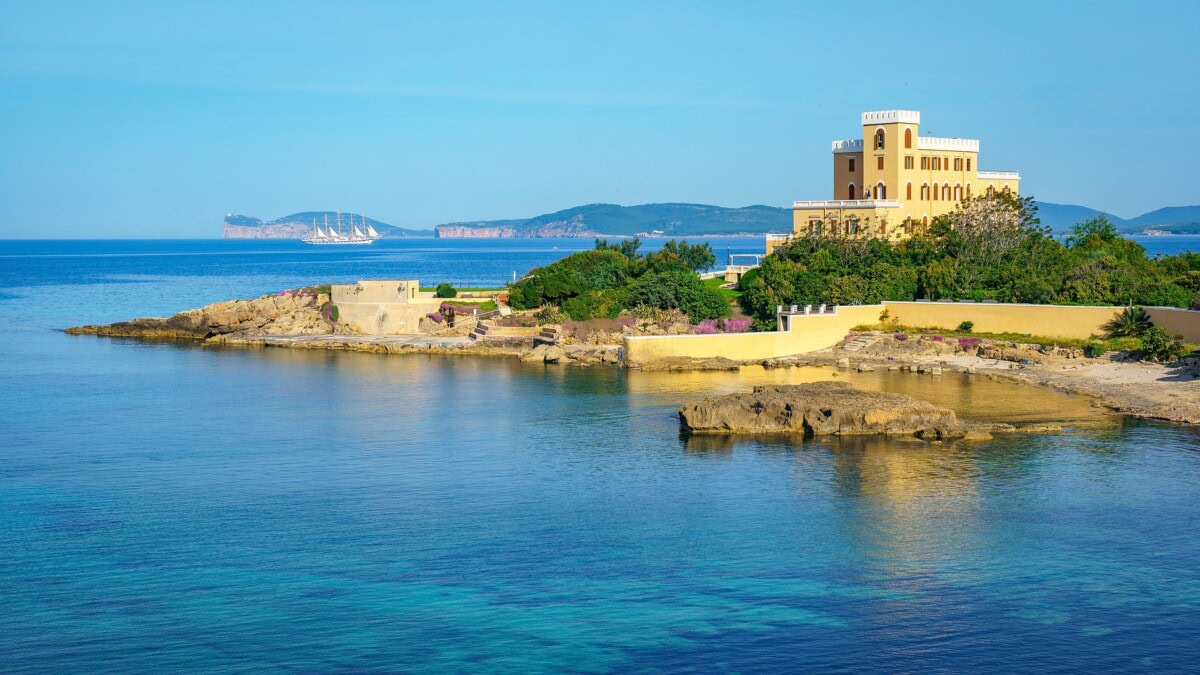 Coastal view near Alghero in north-west Sardinia
