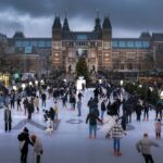 Amsterdam winter ice rink outside the Rijksmuseum