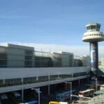 Barcelona El Prat Airport terminal and control tower