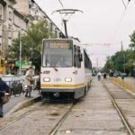 STB tram on route 7 in Bucharest, Romania