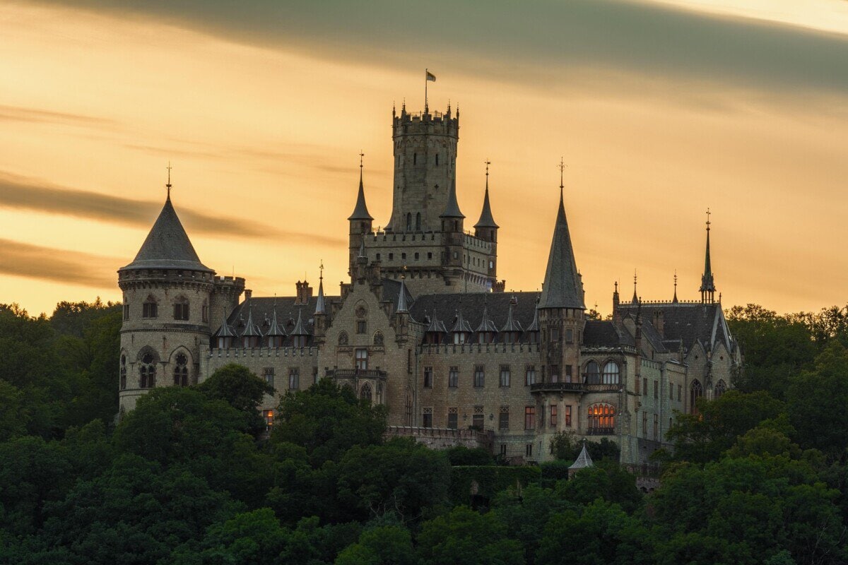 Marienburg Castle near Hanover at sunset