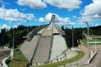 Holmenkollen ski jump in Oslo, Norway