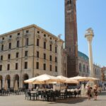 Piazza dei Signori in Vicenza with the Torre Bissara and Venetian columns