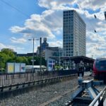 Regional train at Dortmund station for airport transfer connections