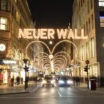 Christmas lights along Neuer Wall shopping street in Hamburg