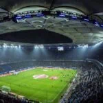 Inside Hamburg's Volksparkstadion during a football match