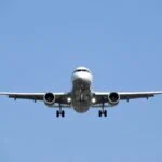 Passenger aircraft approaching Hanover Airport