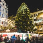 Innsbruck Christmas market with illuminated tree and Golden Roof