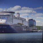 Color Line passenger ship docked at Kiel harbour