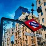 Gran Vía Metro entrance in central Madrid