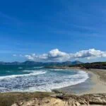 Sandy beach and turquoise sea on the coast of Mallorca