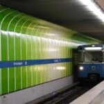 Munich U-Bahn train at Partnachplatz station
