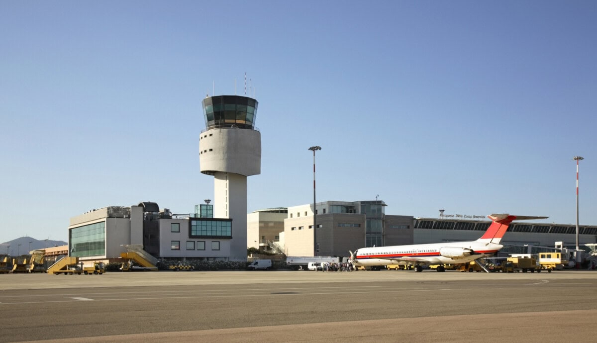 Olbia Costa Smeralda Airport terminal and control tower