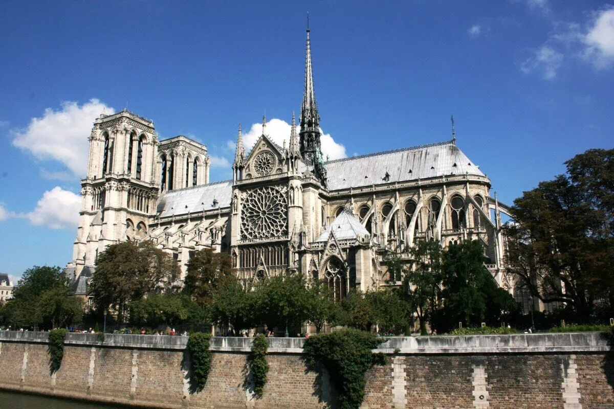 Notre-Dame Cathedral beside the River Seine in Paris