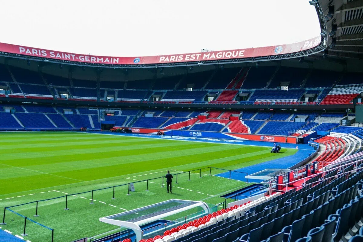 Inside the Parc des Princes stadium, home of Paris Saint-Germain