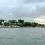 Kusu Island seen from the Singapore hop-on hop-off speedboat route