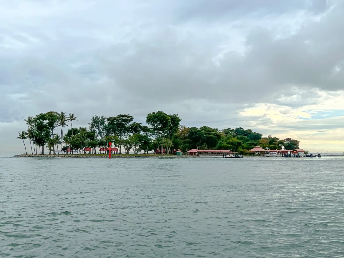 Kusu Island seen from the Singapore hop-on hop-off speedboat route