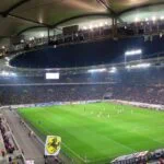 Inside Stuttgart's MHPArena during a football match