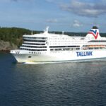 Tallink passenger ferry sailing through the Baltic Sea near Tallinn