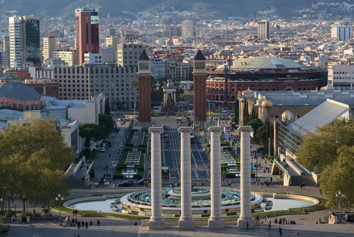 Plaça d'Espanya and Montjuïc in Barcelona