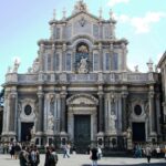 Baroque façade of Catania Cathedral of Saint Agatha in Piazza del Duomo