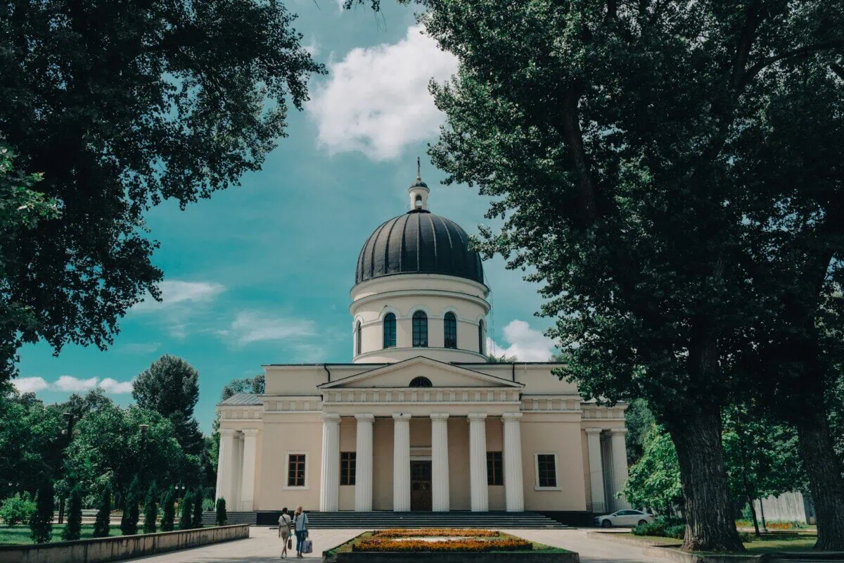 Nativity Cathedral in Cathedral Park in central Chișinău, Moldova