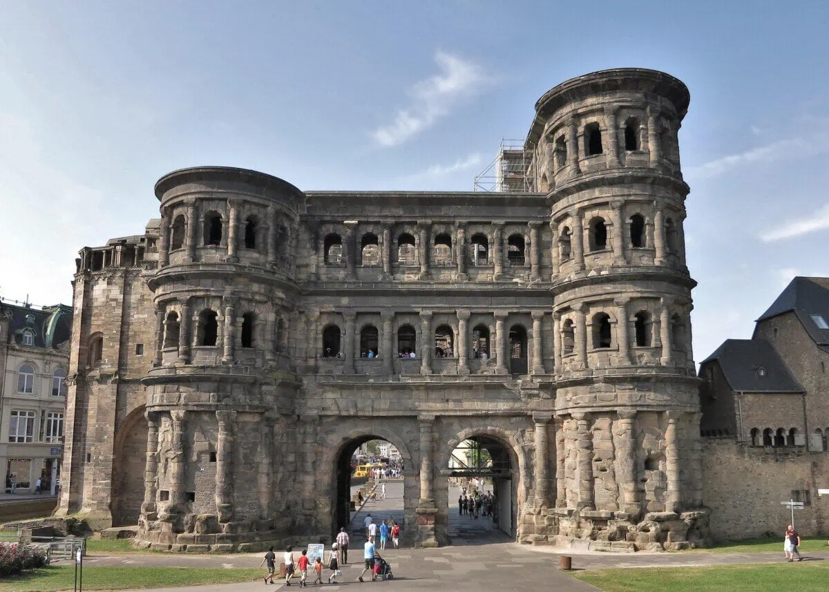 Porta Nigra Roman city gate in Trier, Germany