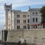 Miramare Castle overlooking the Adriatic Sea near Trieste