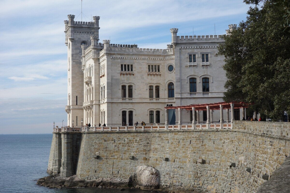 Miramare Castle overlooking the Adriatic Sea near Trieste